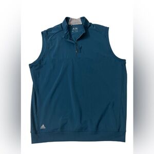 Adidas Teal Quarter-Zip Golf Vest